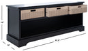 Landers 3 Drawer Storage Bench/Black - Cool Stuff & Accessories