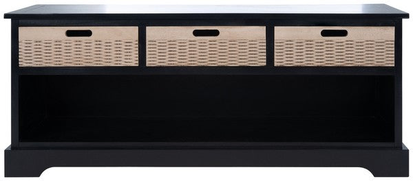 Landers 3 Drawer Storage Bench/Black - Cool Stuff & Accessories