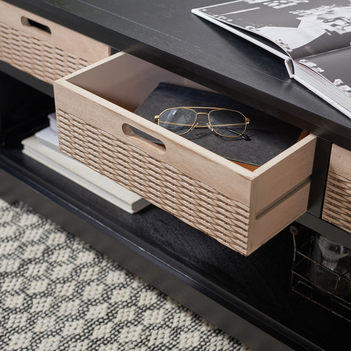 Landers 3 Drawer Storage Bench/Black - Cool Stuff & Accessories