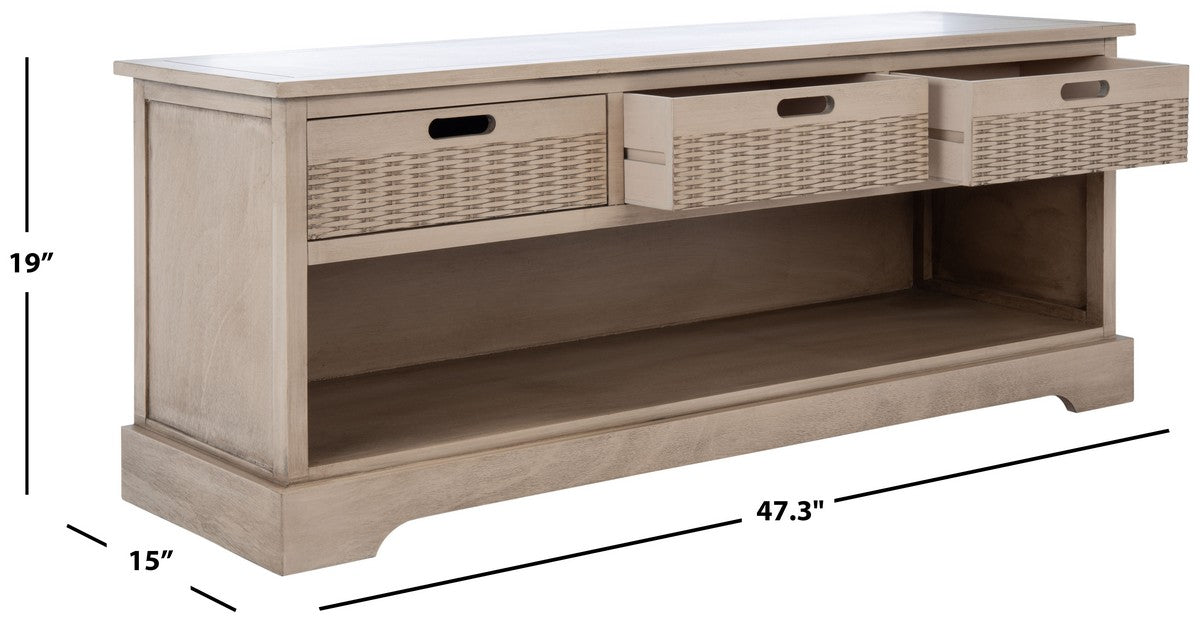 Landers 3 Drawer Storage Bench/sand - Cool Stuff & Accessories