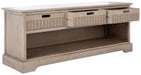 Landers 3 Drawer Storage Bench/sand - Cool Stuff & Accessories