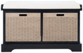 Landers 2 Drawer / Cushion Storage Bench/ Black - Cool Stuff & Accessories