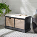 Landers 2 Drawer / Cushion Storage Bench/ Black - Cool Stuff & Accessories