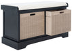 Landers 2 Drawer / Cushion Storage Bench/ Black - Cool Stuff & Accessories