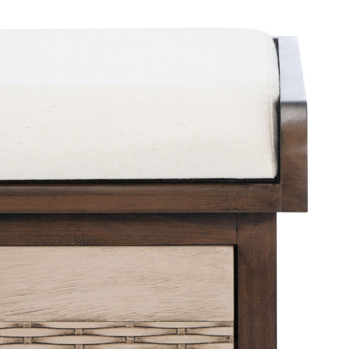 Landers 2 Drawer / Cushion Storage Bench/ Brown - Cool Stuff & Accessories
