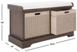 Landers 2 Drawer / Cushion Storage Bench/ Brown - Cool Stuff & Accessories