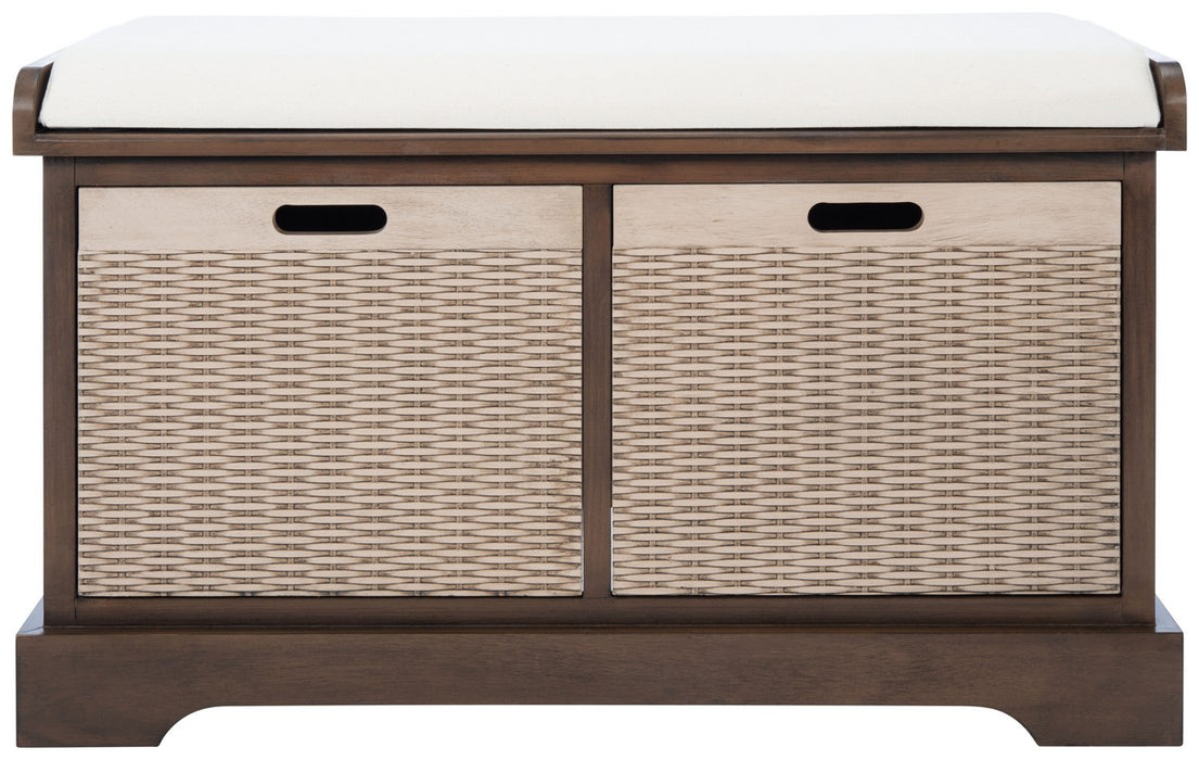 Landers 2 Drawer / Cushion Storage Bench/ Brown - Cool Stuff & Accessories