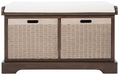 Landers 2 Drawer / Cushion Storage Bench/ Brown - Cool Stuff & Accessories