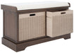 Landers 2 Drawer / Cushion Storage Bench/ Brown - Cool Stuff & Accessories