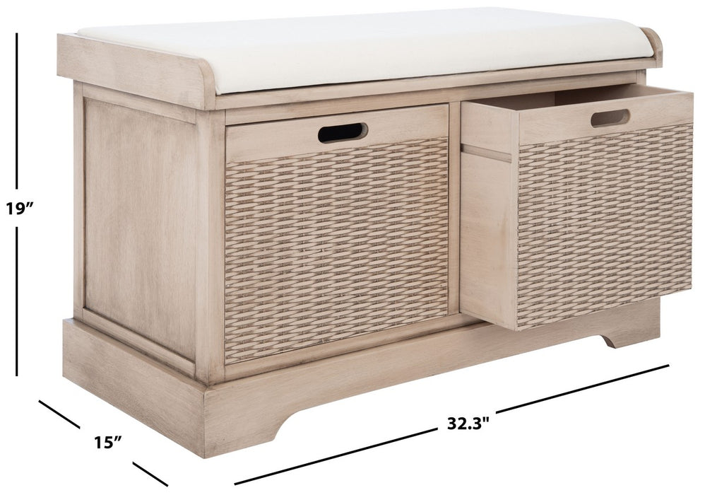 Landers 2 Drawer / Cushion Storage Bench/ Sand - Cool Stuff & Accessories