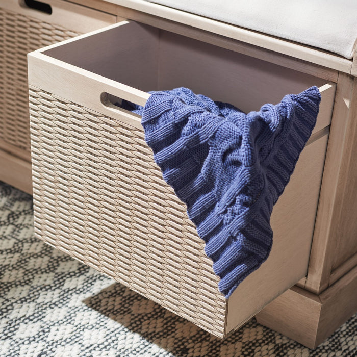 Landers 2 Drawer / Cushion Storage Bench/ Sand - Cool Stuff & Accessories