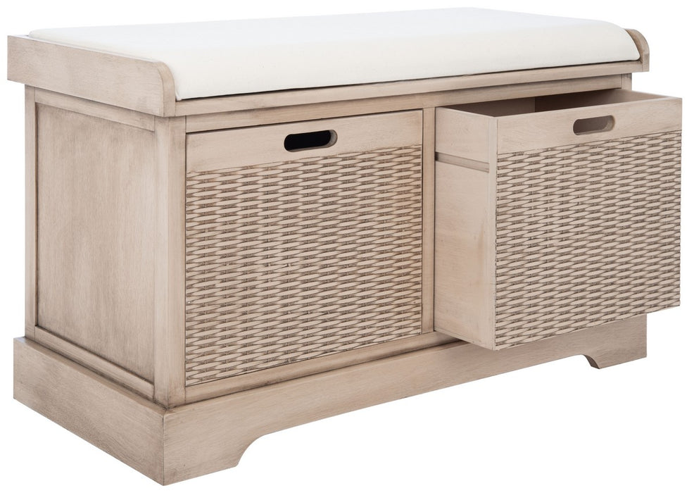 Landers 2 Drawer / Cushion Storage Bench/ Sand - Cool Stuff & Accessories