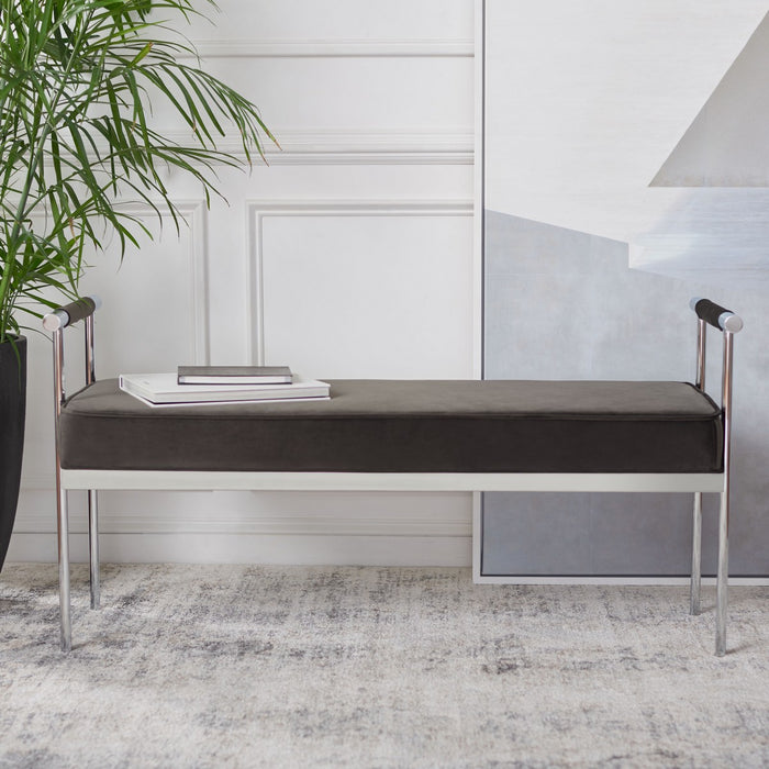 Pim Long Rectangle Bench W/ Arms/Shale - Cool Stuff & Accessories