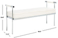 Pim Long Rectangle Bench W/ Arms/White - Cool Stuff & Accessories
