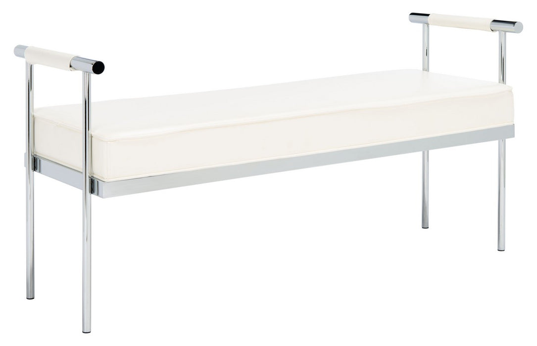 Pim Long Rectangle Bench W/ Arms/White - Cool Stuff & Accessories