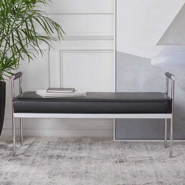 Pim Long Rectangle Bench/Black - Cool Stuff & Accessories