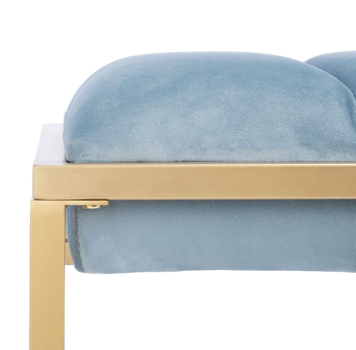 Thalam Channel Tufted Bench/Slate Blue - Cool Stuff & Accessories