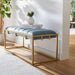 Thalam Channel Tufted Bench/Slate Blue - Cool Stuff & Accessories