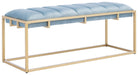 Thalam Channel Tufted Bench/Slate Blue - Cool Stuff & Accessories