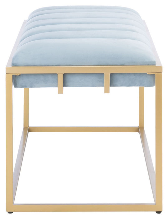 Thalam Channel Tufted Bench/Slate Blue - Cool Stuff & Accessories