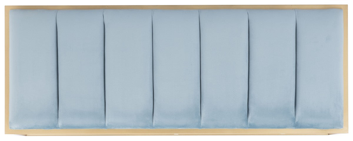 Thalam Channel Tufted Bench/Slate Blue - Cool Stuff & Accessories