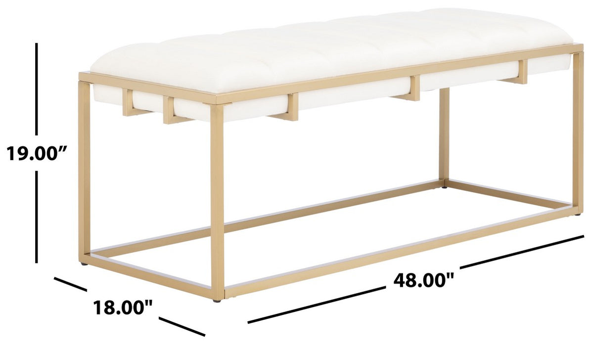 Thalam Channel Tufted Bench/Cream - Cool Stuff & Accessories