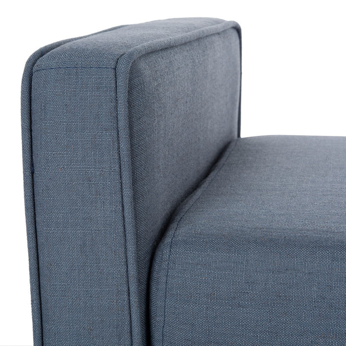 Henri Midcentury Bench/Navy Linen - Cool Stuff & Accessories