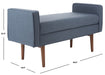 Henri Midcentury Bench/Navy Linen - Cool Stuff & Accessories