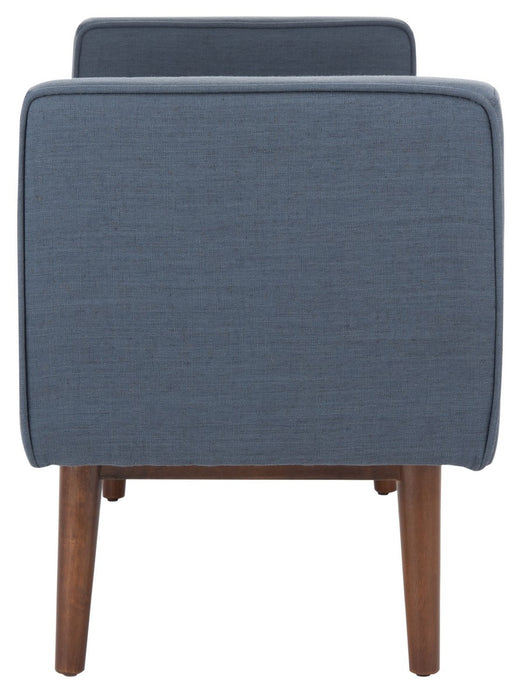 Henri Midcentury Bench/Navy Linen - Cool Stuff & Accessories