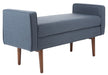 Henri Midcentury Bench/Navy Linen - Cool Stuff & Accessories