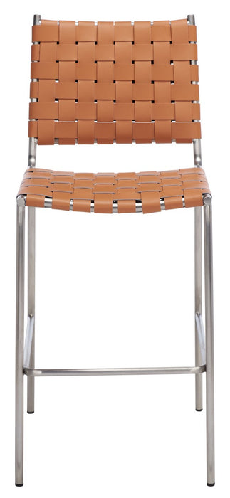 Bahari Woven Counter Stool/Cognac Silver