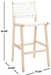 Adah Contemporary White Leather Bar Stool - Cool Stuff & Accessories