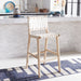 Adah Contemporary White Leather Bar Stool - Cool Stuff & Accessories
