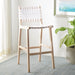 Adah Contemporary White Leather Bar Stool - Cool Stuff & Accessories