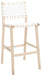Adah Contemporary White Leather Bar Stool - Cool Stuff & Accessories
