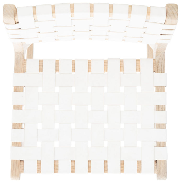 Adah Contemporary White Leather Bar Stool - Cool Stuff & Accessories