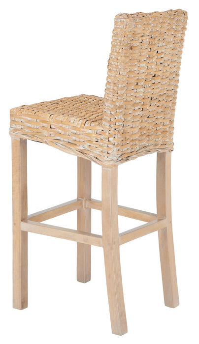 Tobie Rattan Bar Stool/Natural White Wash - Cool Stuff & Accessories