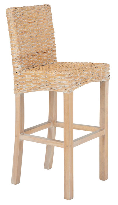 Tobie Rattan Bar Stool/Natural White Wash - Cool Stuff & Accessories