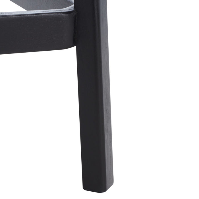 Silus Backless Cane Counter Stool/Black/Natural