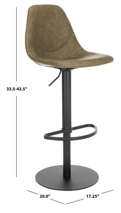 Sky Adjustable Swivel Bar Stool/ Olive