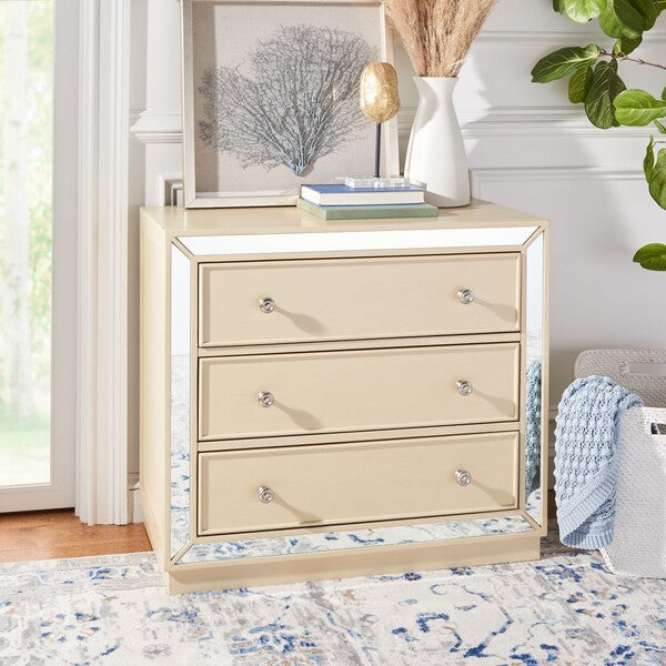 Basie 3 Drawer Chest/Antique Beige