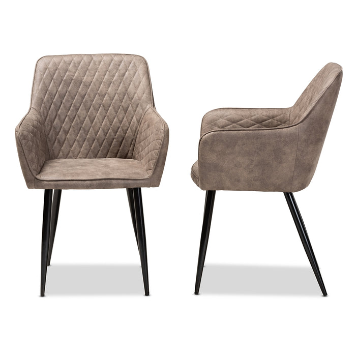 Belen Set of 2 Grey Upholstered Dining Chair - Cool Stuff & Accessories