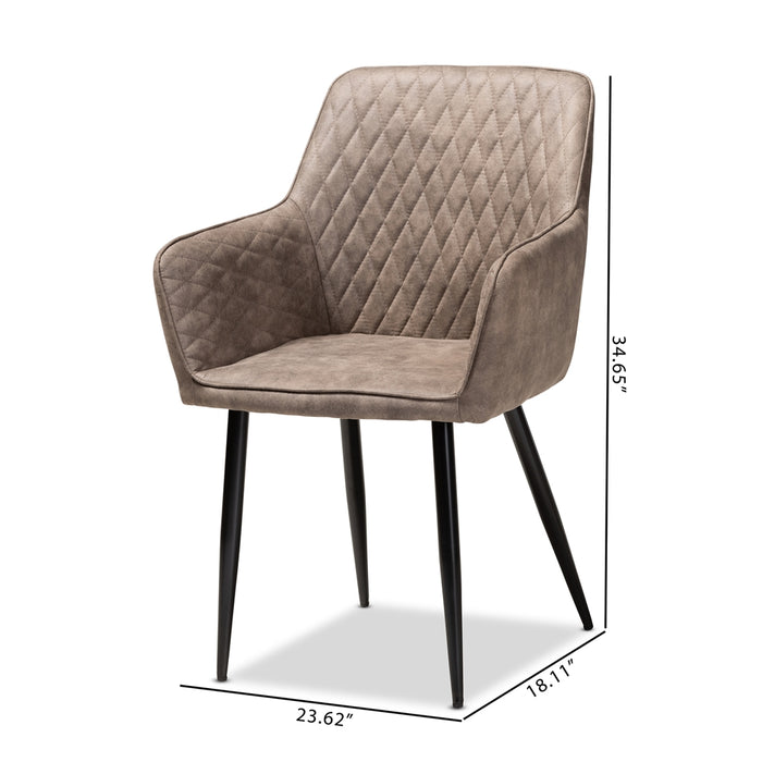 Belen Set of 2 Grey Upholstered Dining Chair - Cool Stuff & Accessories