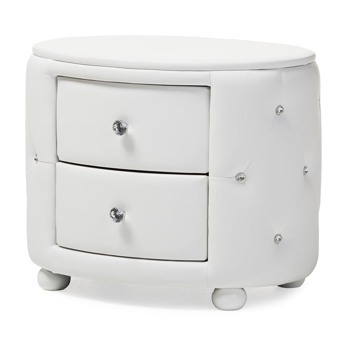 Davina Glamour Style Oval Nightstand - Cool Stuff & Accessories