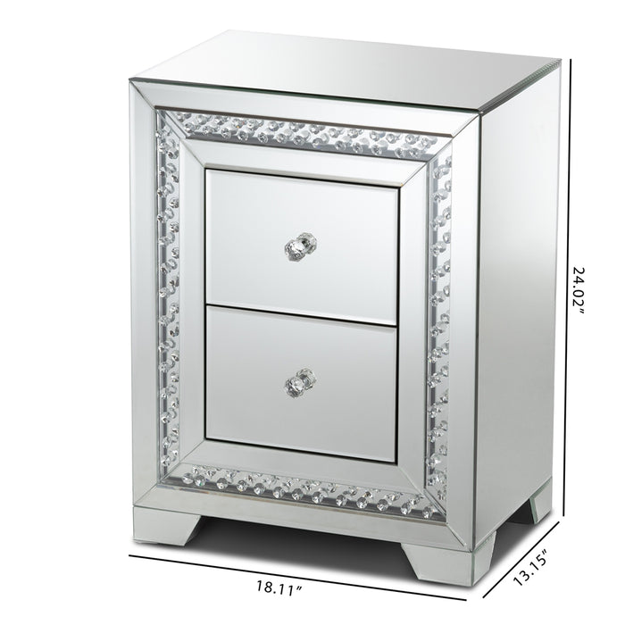 Mina Mirrored Nightstand - Cool Stuff & Accessories
