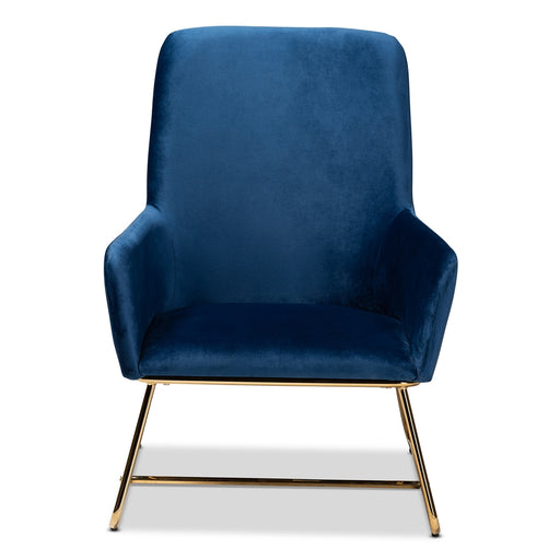 Sennet Navy Blue Velvet Upholstered Armchair - Cool Stuff & Accessories