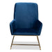 Sennet Navy Blue Velvet Upholstered Armchair - Cool Stuff & Accessories