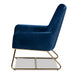 Sennet Navy Blue Velvet Upholstered Armchair - Cool Stuff & Accessories