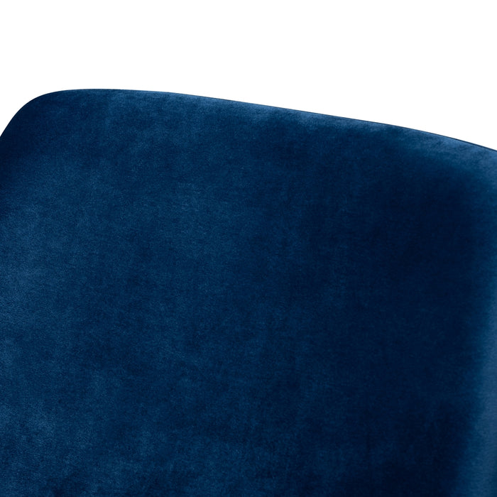 Sennet Navy Blue Velvet Upholstered Armchair - Cool Stuff & Accessories