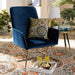 Sennet Navy Blue Velvet Upholstered Armchair - Cool Stuff & Accessories